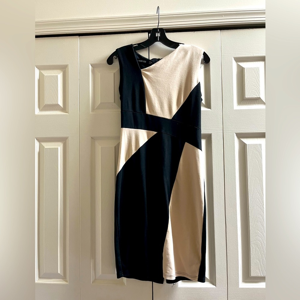 Black and cream dress